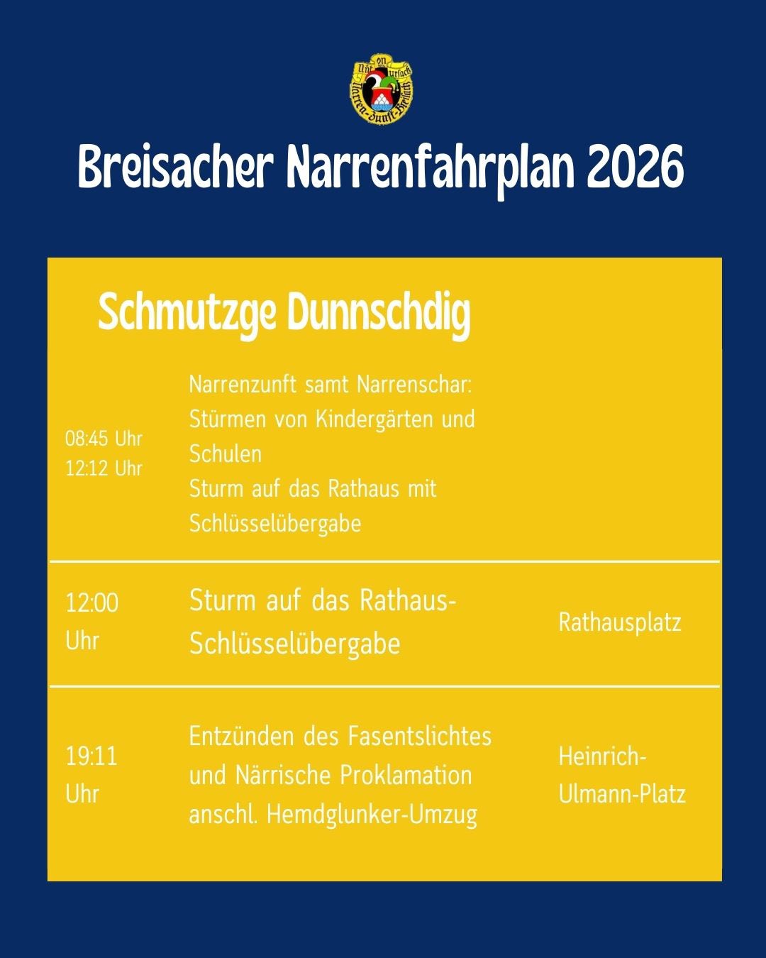 Narrenfahrplan 2