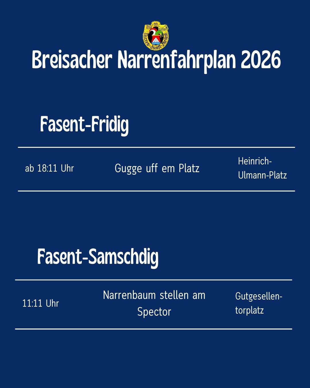 Narrenfahrplan 3
