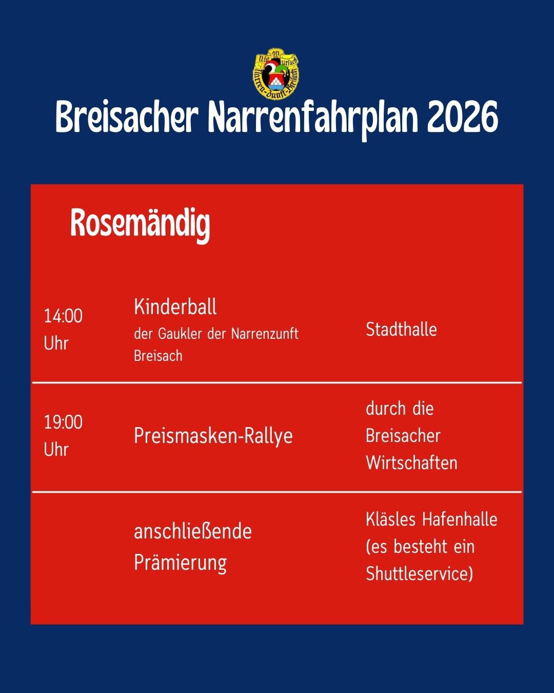 Narrenfahrplan 5
